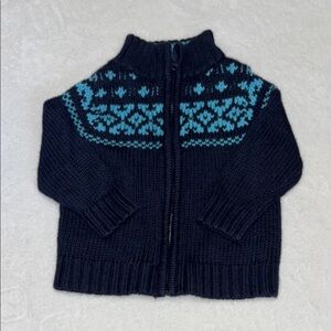Navy Blue Kids Knit Jacket sweater